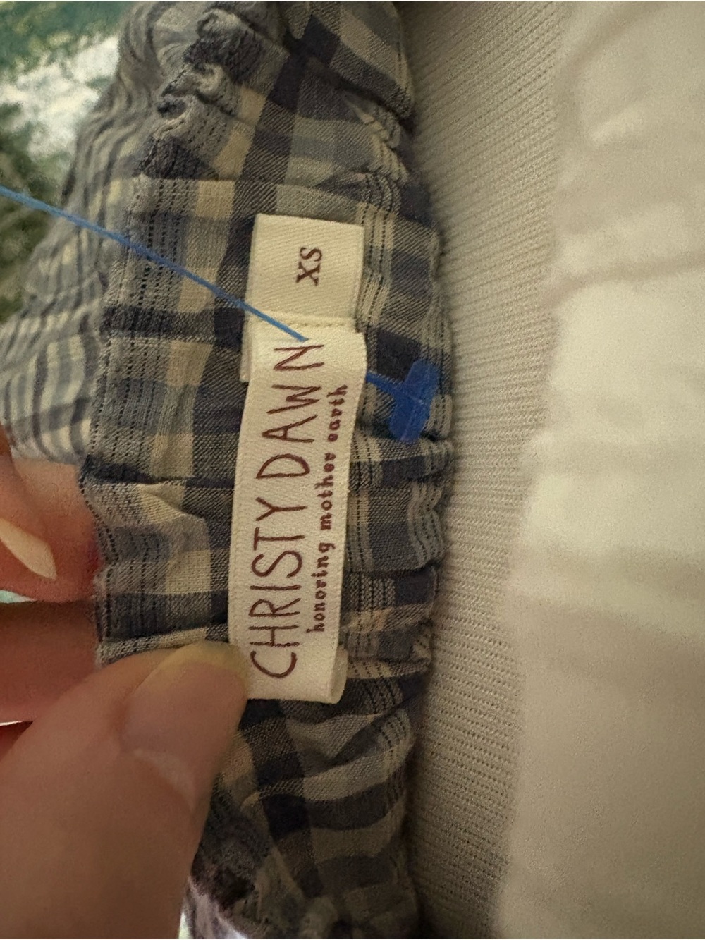 Christy Dawn 100% organic Plaid Maxi midi midaxi gore gored Skirt - Picture 7 of 10